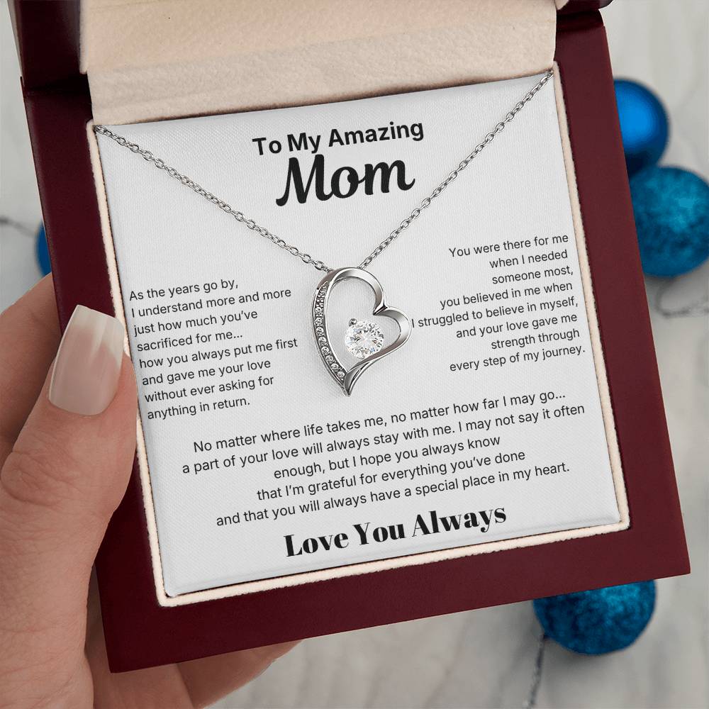 To My Amazing Mom - Love Necklace