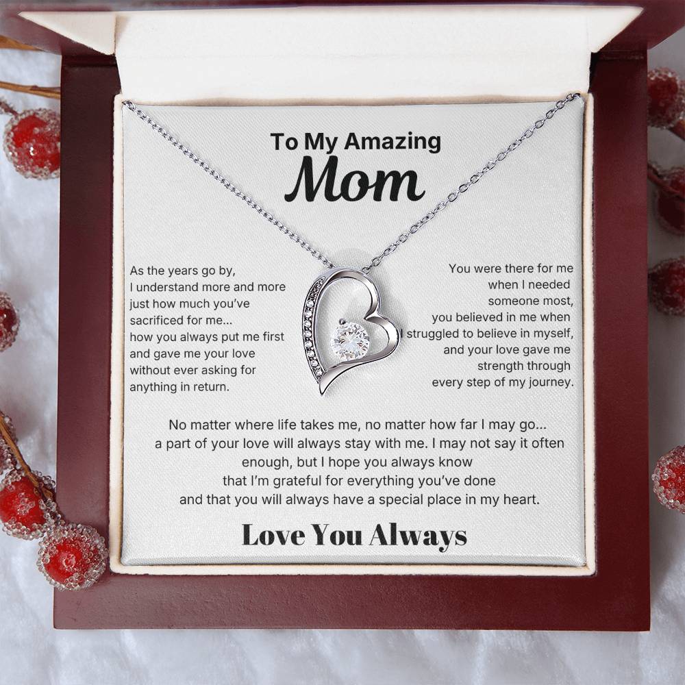 To My Amazing Mom - Love Necklace