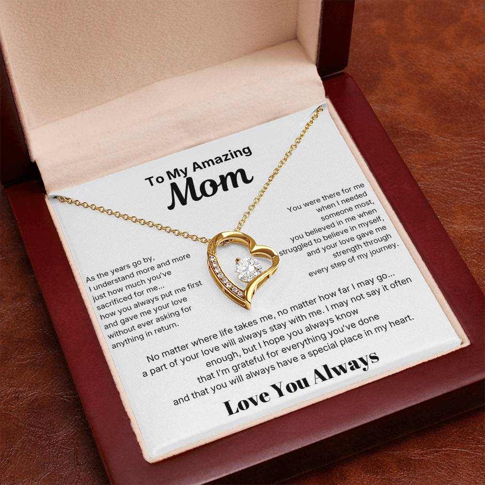 To My Amazing Mom - Love Necklace