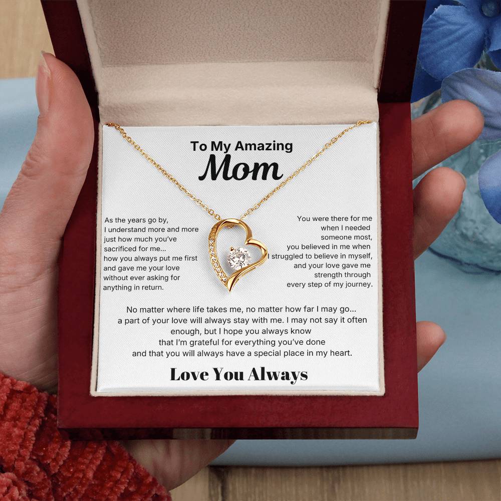 To My Amazing Mom - Love Necklace