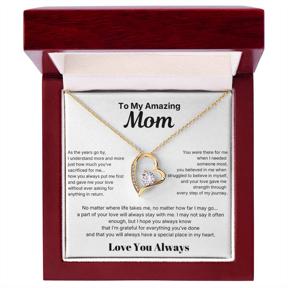 To My Amazing Mom - Love Necklace