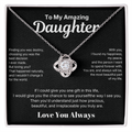 Love Knot Necklace - To My Amazing Daughter