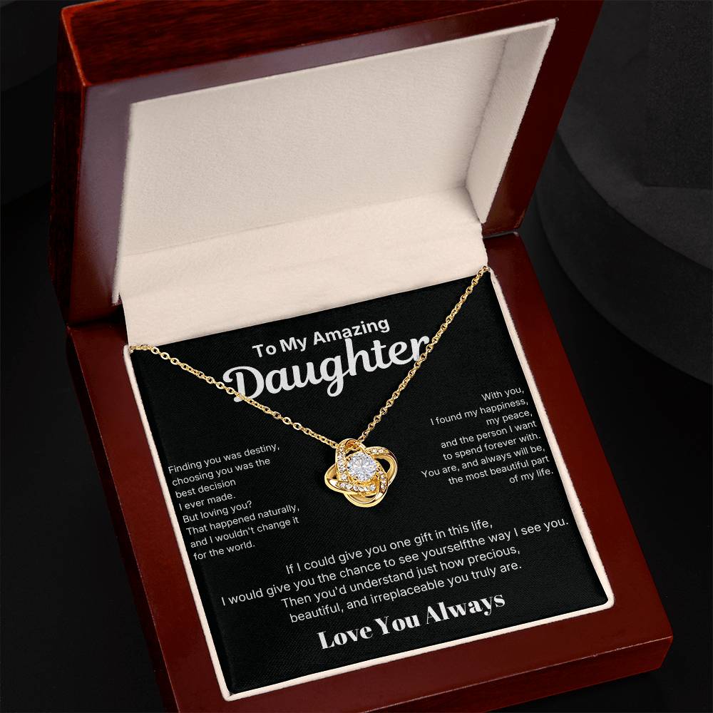 Love Knot Necklace - To My Amazing Daughter