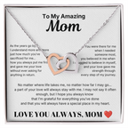 Interlocking Hearts Necklace - To My Amazing mom