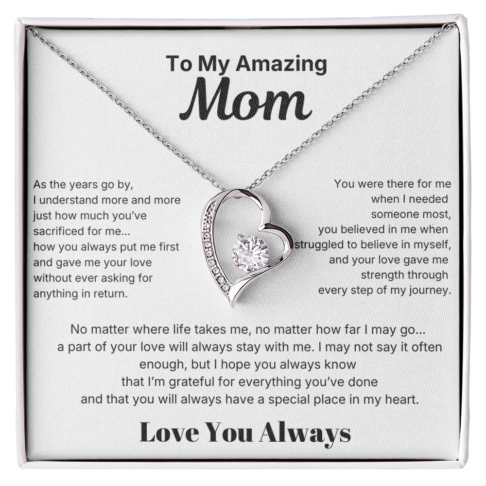 To My Amazing Mom - Love Necklace