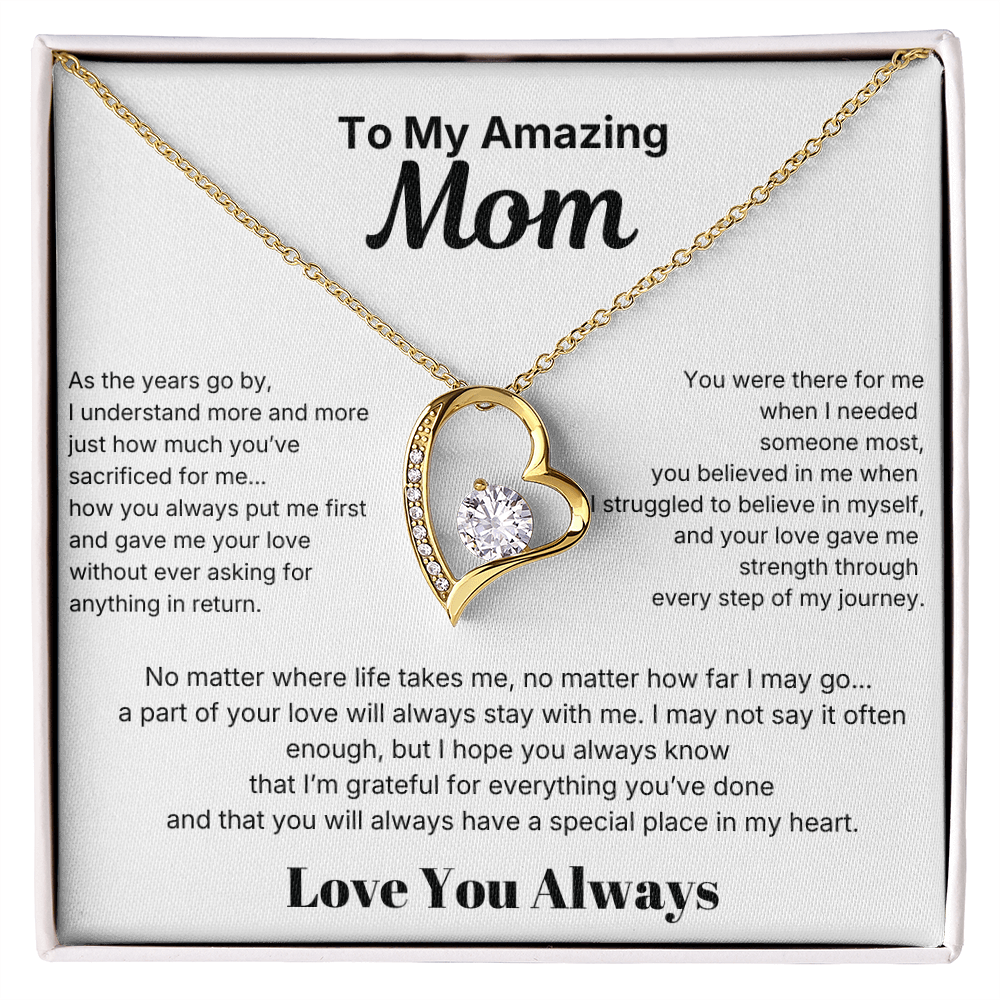 To My Amazing Mom - Love Necklace