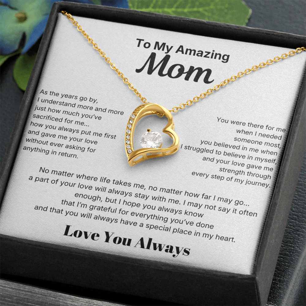 To My Amazing Mom - Love Necklace
